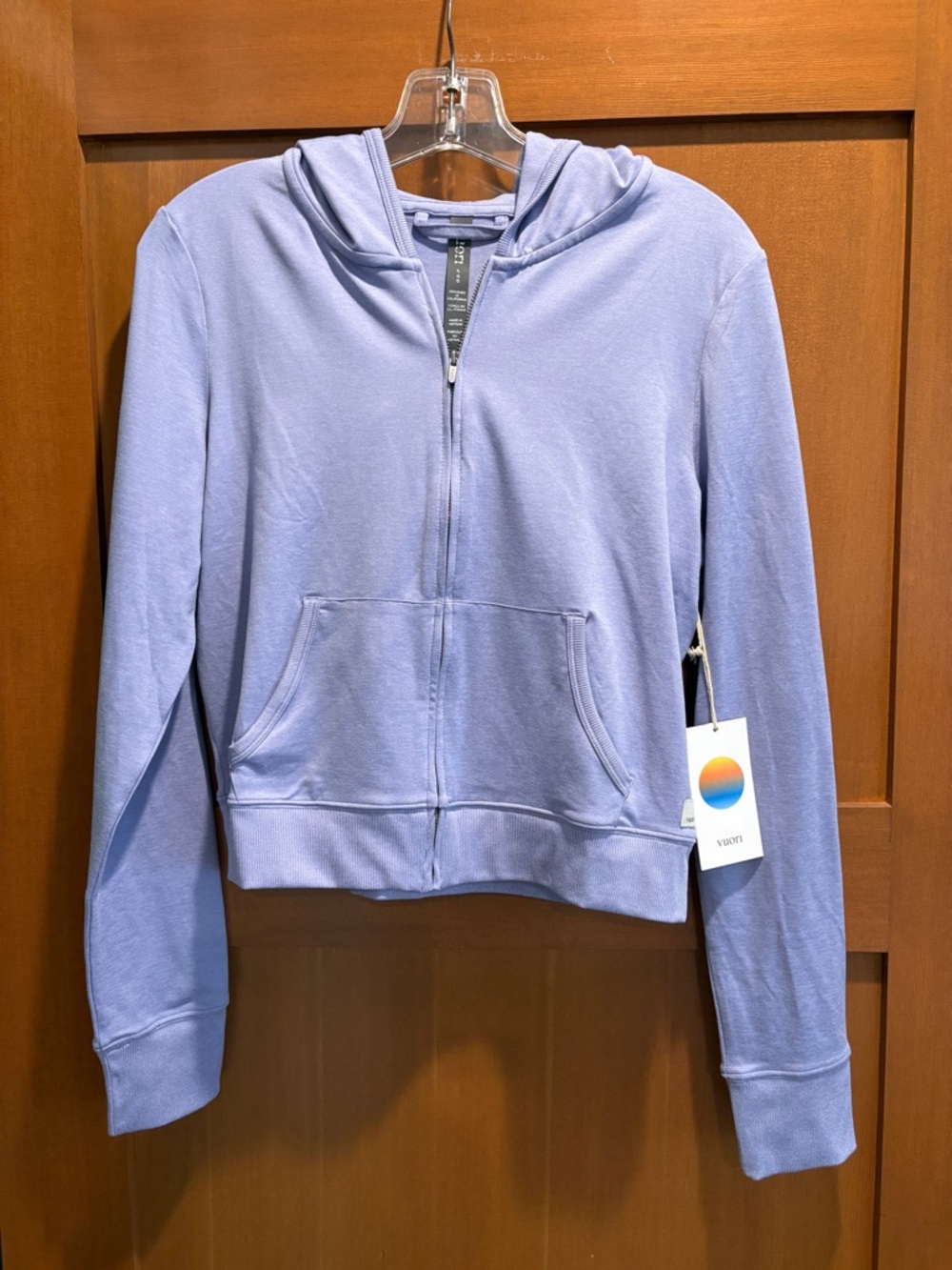 Vuori Lilac Zip Hoodie in Soft Lavender